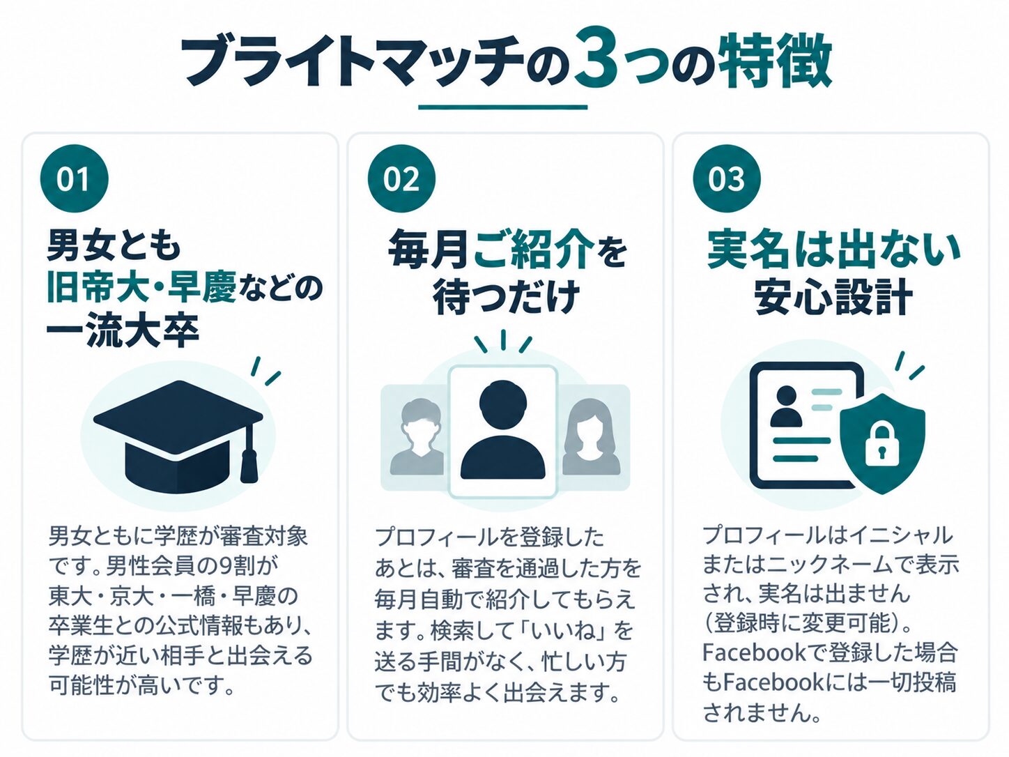 ブライトマッチの3つの特徴